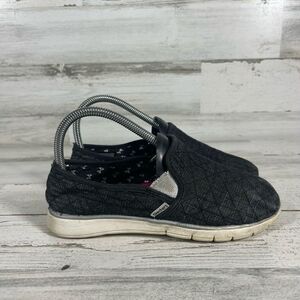 Sketchers Womens Pureflex Cutie Quilts‎ Slip-On Loafers Shoes Black Size 3.5